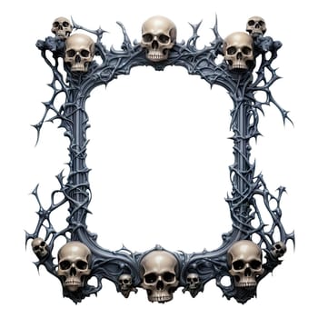 SKULL frame. skeleton head frame background