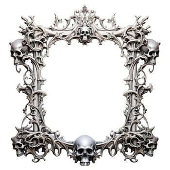 SKULL frame. skeleton head frame background