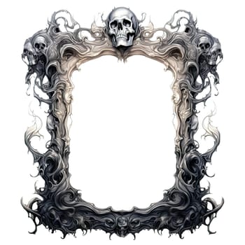 SKULL frame. skeleton head frame background