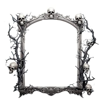 SKULL frame. skeleton head frame background