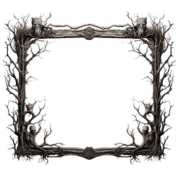 SKULL frame. skeleton head frame background