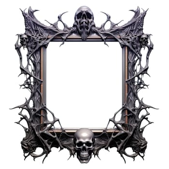 SKULL frame. skeleton head frame background