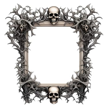 SKULL frame. skeleton head frame background