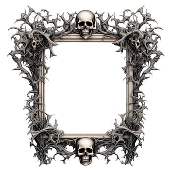 SKULL frame. skeleton head frame background