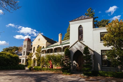 DAYLESFORD, AUSTRALIA - MAY 13, 2023: The Convent Daylesford in Daylesford on a cool spring morning in Victoria, Australia