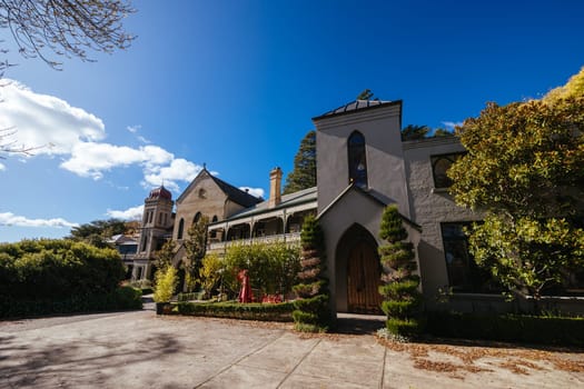 DAYLESFORD, AUSTRALIA - MAY 13, 2023: The Convent Daylesford in Daylesford on a cool spring morning in Victoria, Australia