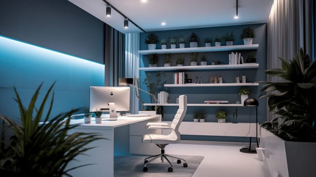 Inspiring office interior design Contemporary style Office featuring Sleek and modern architecture. Generative AI AIG 31.