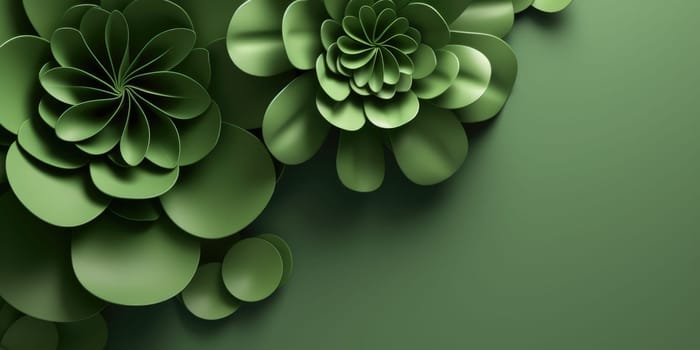 Beautiful abstract green floral design background. beautiful Generative AI AIG32