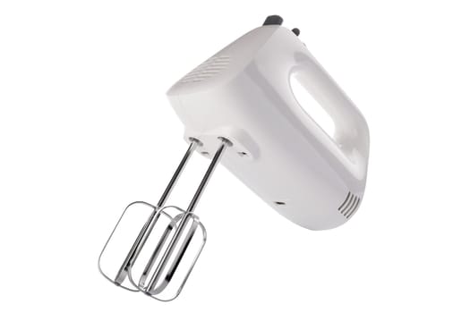 Electrical hand mixer isolated on a white background. Kitchen appliances for cooking