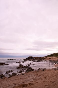 Sunset at Playa del Desplayado in the tourist city of La Pedrera in Uruguay.