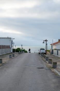 Main street in the tourist city of La Pedrera in Uruguay.