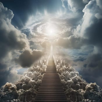 A staircase leading to heaven. The Concept of Faith