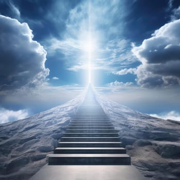 A staircase leading to heaven. The Concept of Faith