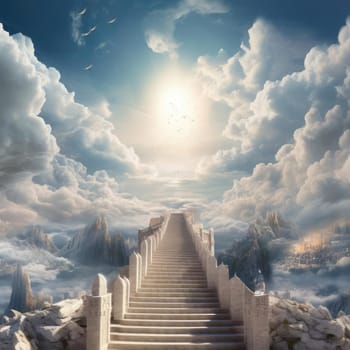 A staircase leading to heaven. The Concept of Faith