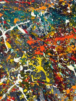 Abstract expressionism art creative background. art of splashes and drips. Vertical.