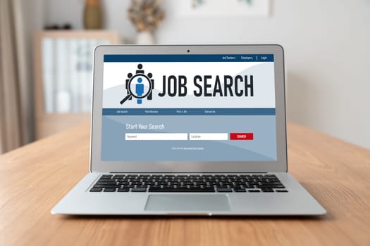 Online job search on modish website for worker to search for job opportunities on the recruitment internet network