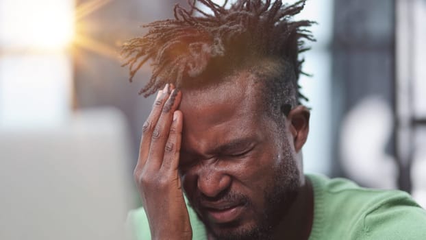 Sad man. Depression and anxiety disorder concept