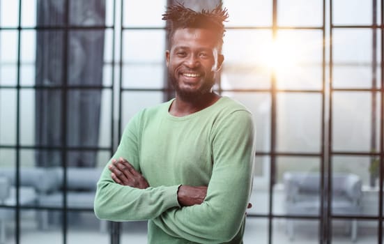 Portrait of an African American man in casual clothes