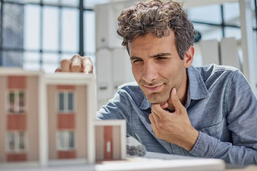 Concept - head of architectural agency. Director of architectural company.