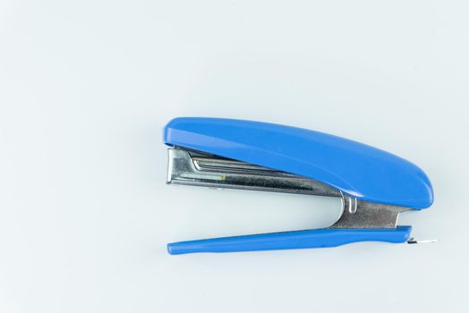 metal stapler isolated on white background.