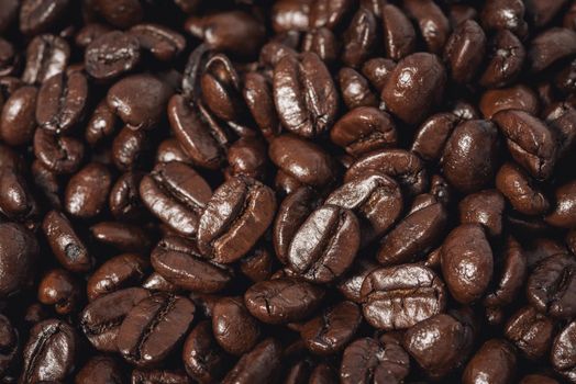 close up of coffee beans background