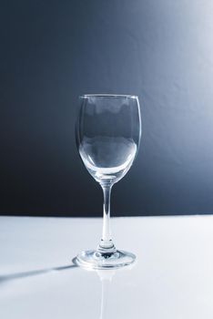 vine glass on white backgeound isolated