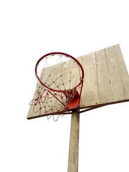 basketball hoop on white background