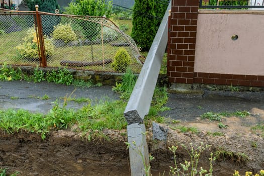 Broken concrete pole required immediate repairs to restore electricity.