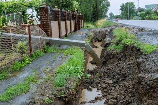 Heavy rains caused significant damage to electric poles, they fell on gas pipes and led to termination of electricity supply.