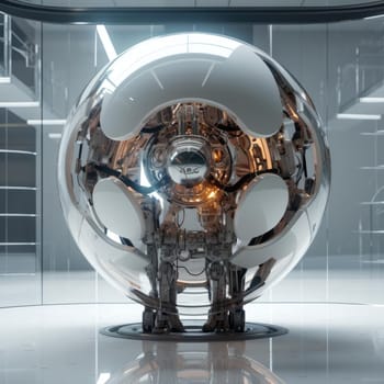 Modern robot sphere. The concept of future technologies