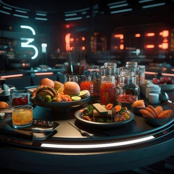 Sci-fi is the kitchen of the future. Interior