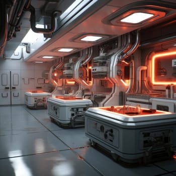 Sci-fi is the kitchen of the future. Interior