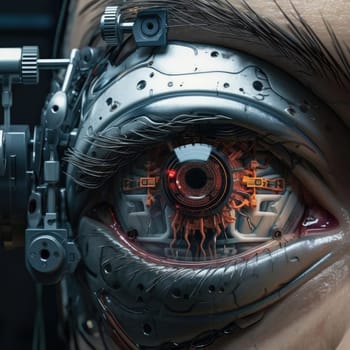 Robotic eye in humans. Machine Vision Concept