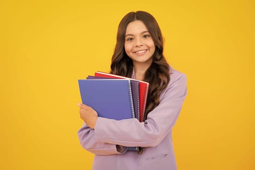 School child with book. Learning and education