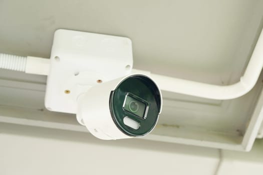 CCTV security camera system outdoor in private house or village, Closed Circuit Television System.