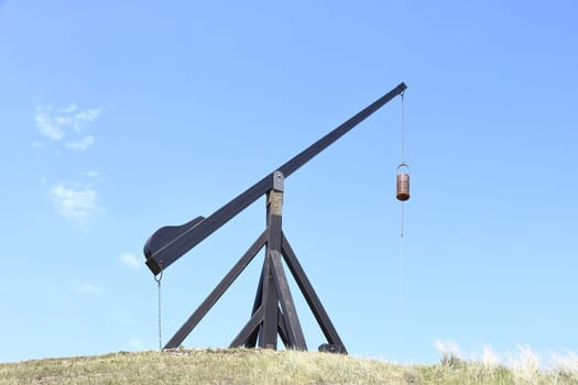 A view of Skagen's lever light in northern Denmark.  The light is a replica of the original used until 1747.  Skagen is a port town on the Jutland peninsula.