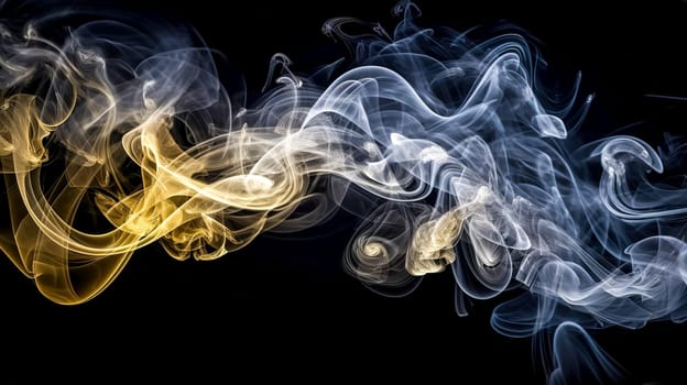 white smoke on a black background made with Generative AI. High quality illustration