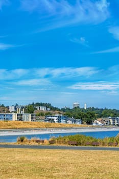 Victoria city residential settlement on the edge of Vancouver island, British Columbia.