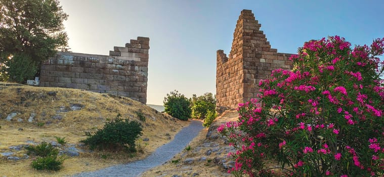 Ancient Myndos Gate in Bodrum, Turkey. Beautiful Ancient Myndos Gate Historical sightseeing place for touristic visit. download photo