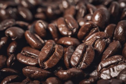 close up of coffee beans background