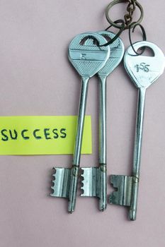 Key to success. Keys to Success in Business. A conceptual background image. Still Life