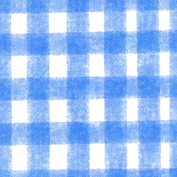 Painting of blue plaid background for usage as an aesthetic and a decorative element