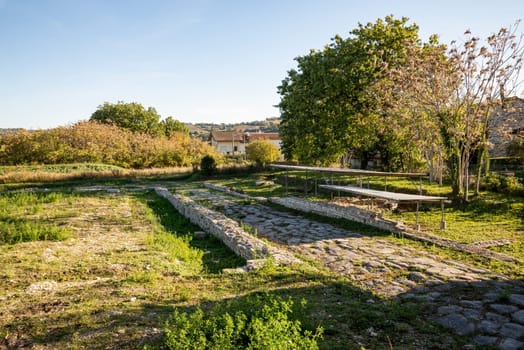 View of the Via Flaminia in Fossombrone, near Pesaro, in the Marche region of Italy