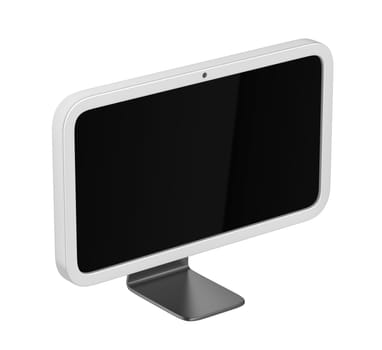 Simple widescreen computer monitor on white background