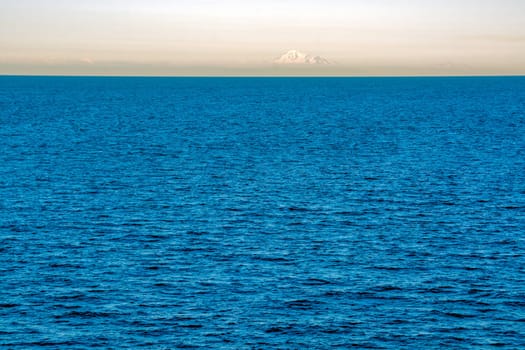 Mountain Baker view from a ship on Pacific ocean.