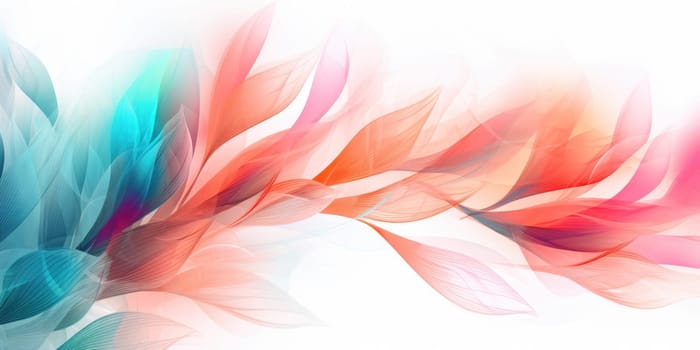 beautiful abstract teal pink orange pencil drawing floral design background. beautiful Generative AI AIG32