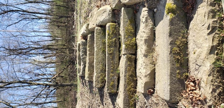 View of a group of Stone Stairs seen in Early Spring