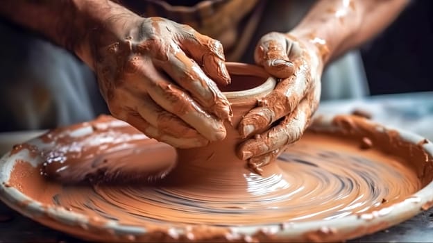 handmade ceramics, made with Generative AI. High quality illustration