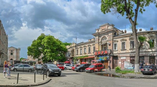 Odessa, Ukraine 14.06.2023. Historical building of the Odessa Circus in Ukraine, on a sunny summer day
