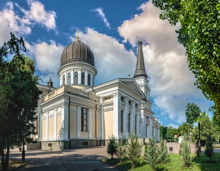 Odessa, Ukraine 22.06.2023. Odessa Cathedral Church on a sunny summer day